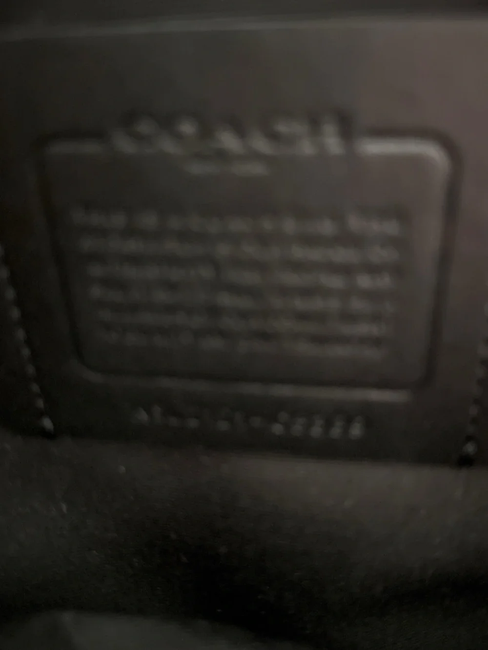 Coach Black Leather Backpack with Tan and White Center Stripes